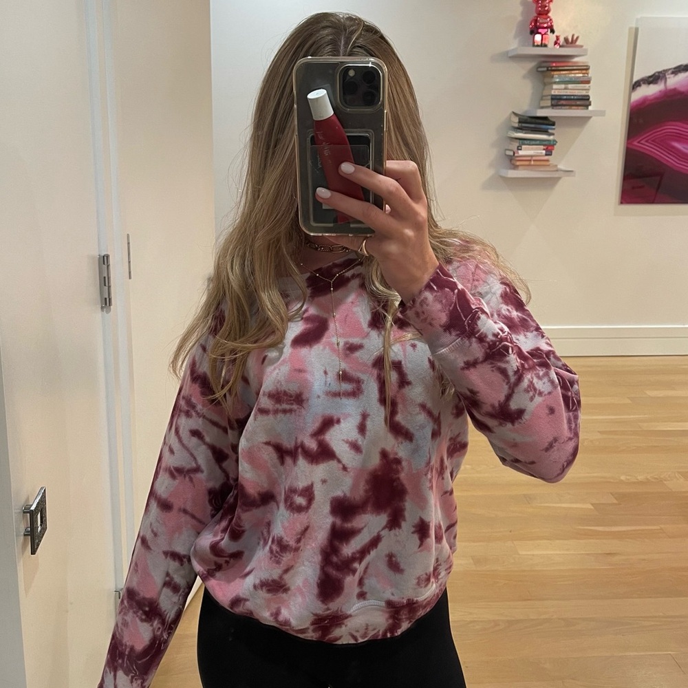 NSF pink tie-dye crewneck sweatshirt